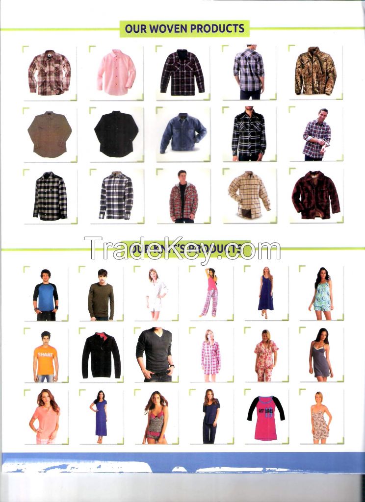 T-Shirts, Polo Shirts, Sleepwear, Nightwear, Hoodies, Flannel Shirts, Satin Nightwear so on.