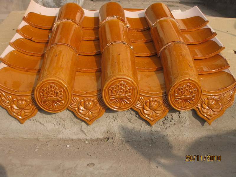 Chinese glazed roof tiles