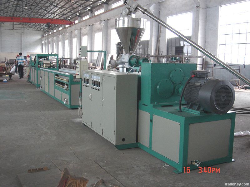 Best! WPC profile double screw extruder/ wood plastic production line/