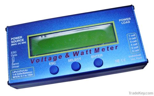 Multifunctional voltage & watt meter--time , current , voltage and motor