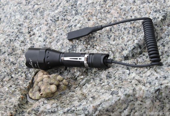 High power tactical flashlight with extension tube