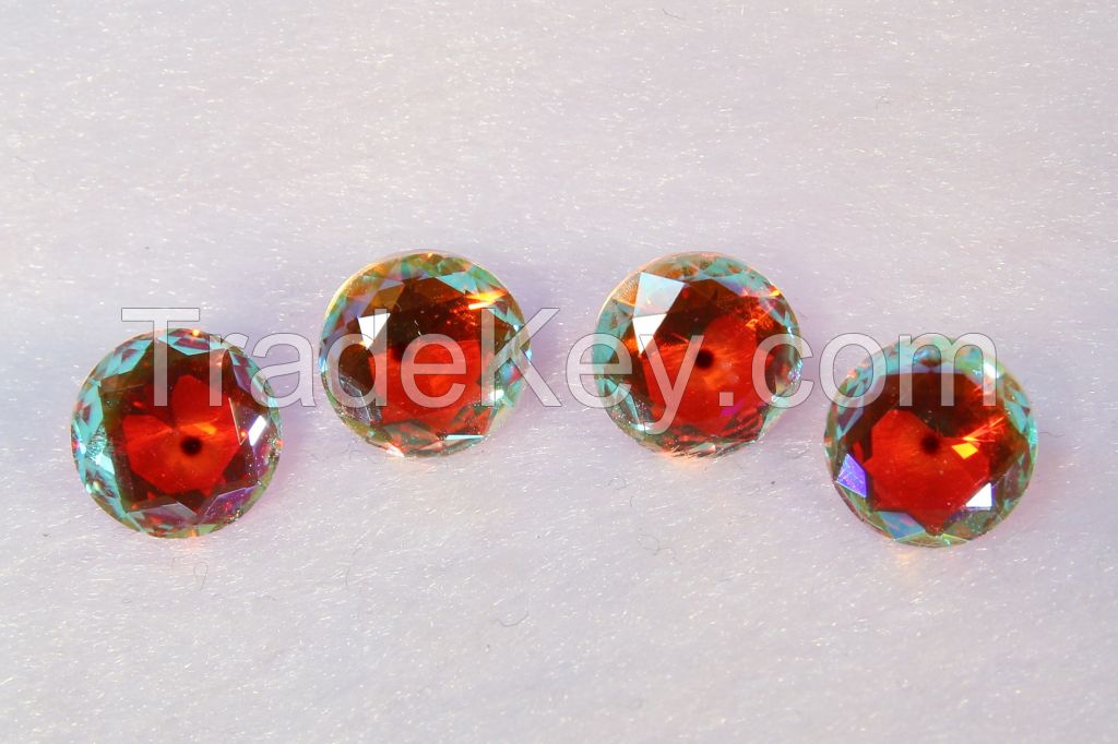 Brilliant-cut Bi-color Doublet Crystal - 01