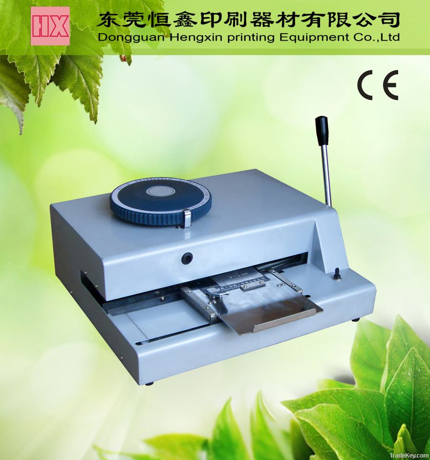 Metal tag embossing machine