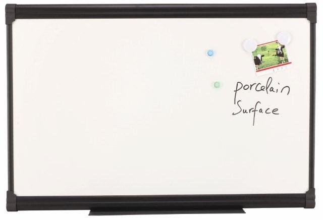 porcelain whiteboard, graphite finish frame