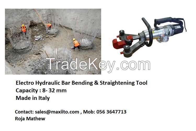 Steel rebar straightener bending machine