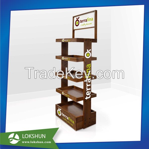 2-sided Rotary Wooden Display, China OEM/ODM MDF display manufacturer