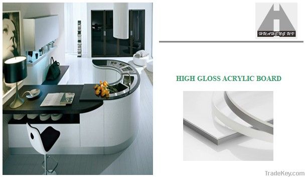 white high gloss acrylic mdf board for kitchen cabinet doors