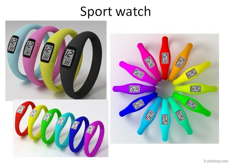 silicone ion sport watch , digital watch, colorful watch