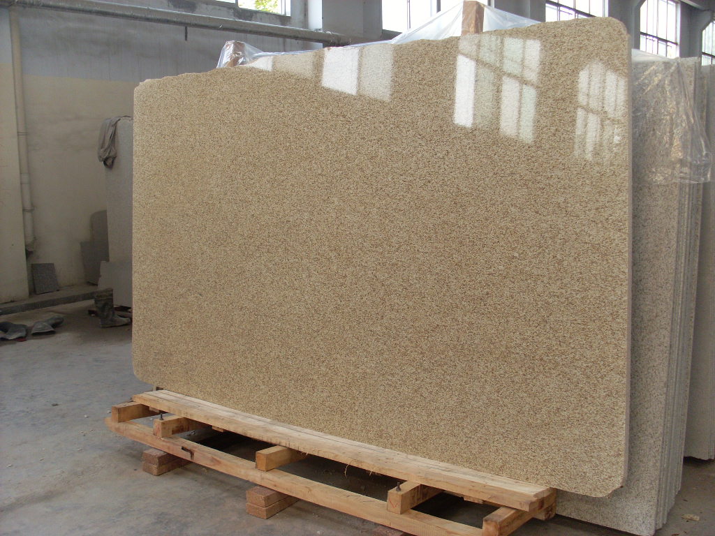 yellow granite slab