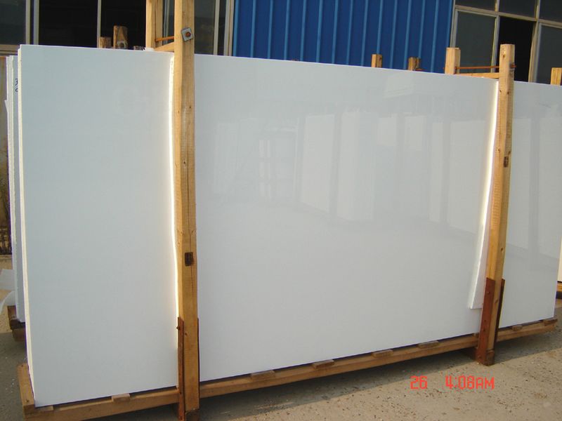 nano crystallized glass panel, white marmoglass, pure white marble