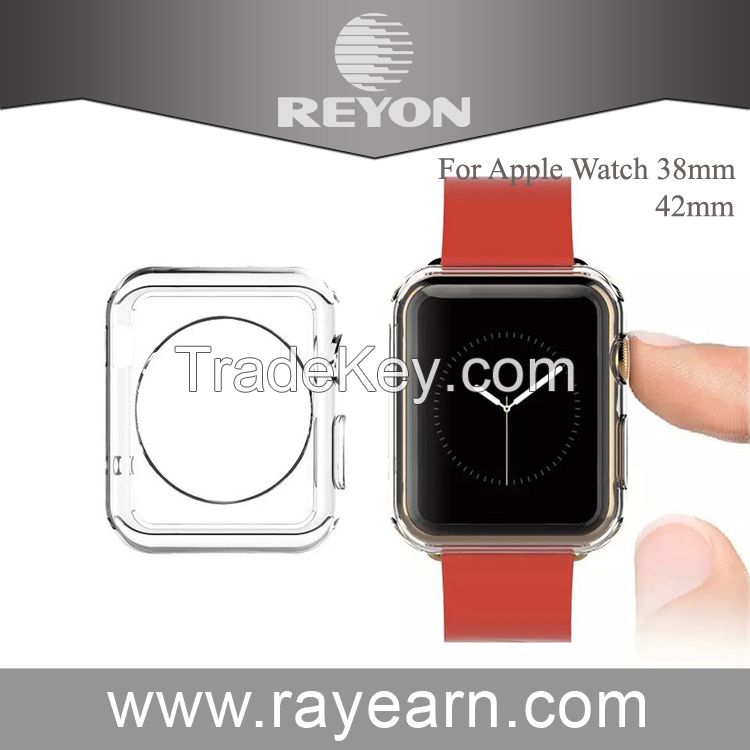 2015 new transparent soft TPU case for apple smart watch