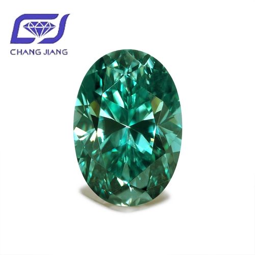 Green Moissanite oval