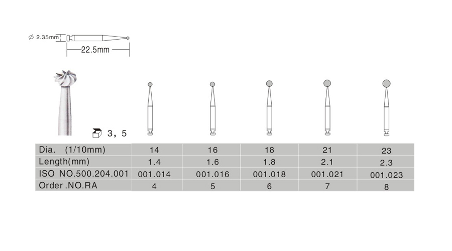 dental carbide burs