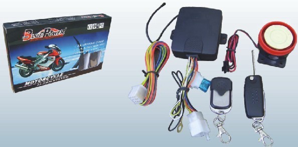 Motorcycle alarm system with engine start