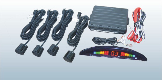 Wireless parking sensor with four sensors