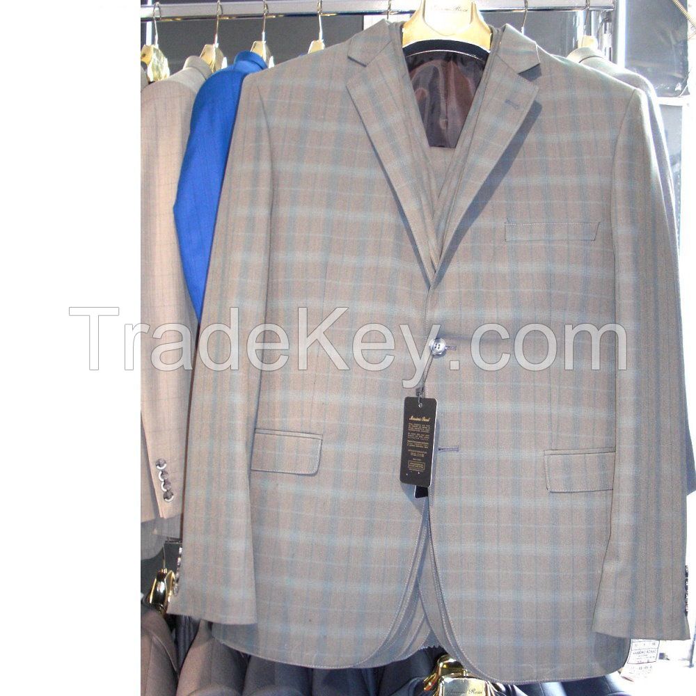 MENS SUIT STRIPES TWO BUTTON SLIM FIT DRESS SUIT WHOLESALE WEDDING #ST3