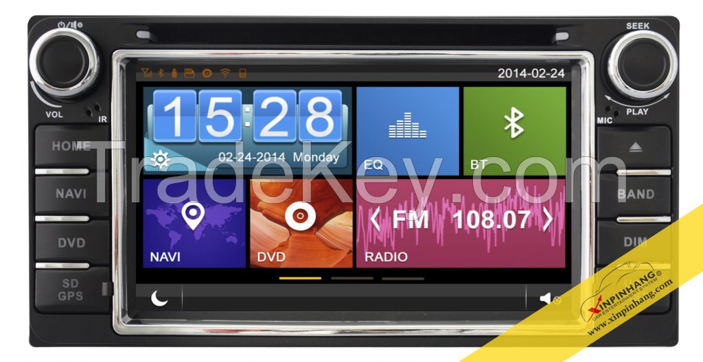 Capacitive Touch Screen Car DVD Player for TOYOTA Series XPH-8158 with 3G/WIFI/DVR/OBD/TMC Function