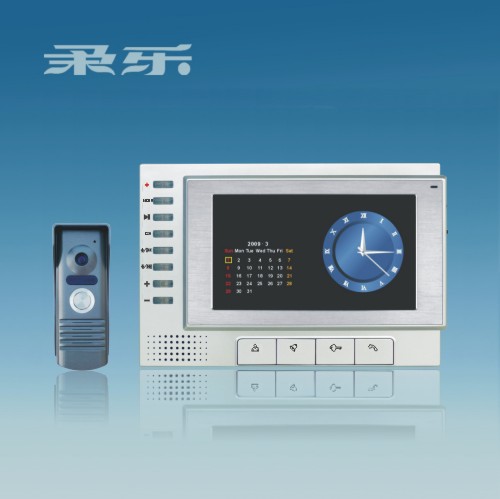 7&quot; Color Video Doorphone with Recording and Perpetual Calendar Functio