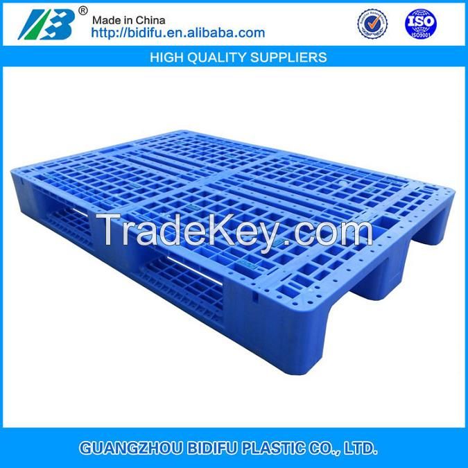 1200*800 3 runners steel reinfced HDPE heavy duty euro plastic pallet in China