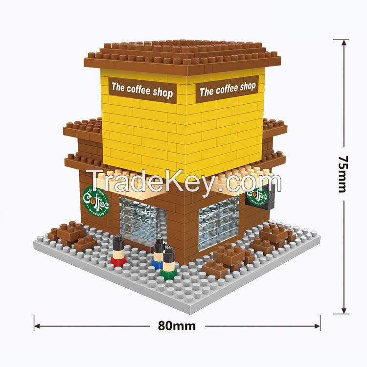 346PCS newest mini blocks with coffee shop design