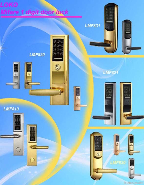 Mifare 1 card digit code door locks