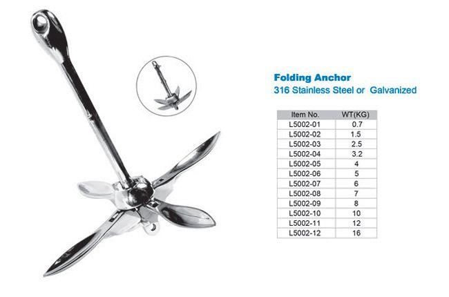 marine hardware-folding anchor