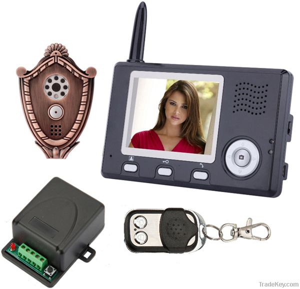 Hotsale 3.5 inch wireless video doorphone with peephole