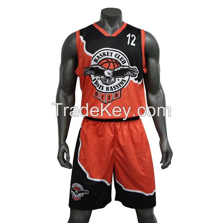 V-Neck Basketball uniform | Basketball uniform Customised Digital / sublimation Printed | Team basketball uniform