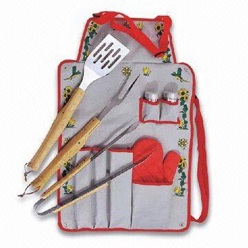 BBQ tools set with apron