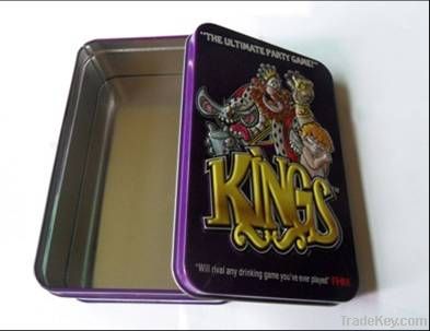 Playing card tin can