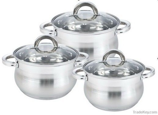 12pcs stainless steel cookware set /frypan saucepan casserole