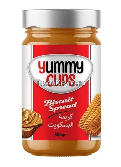 Yummy Cups 350 Gr. Caramelised Biscuit Spread (Glass Jar)