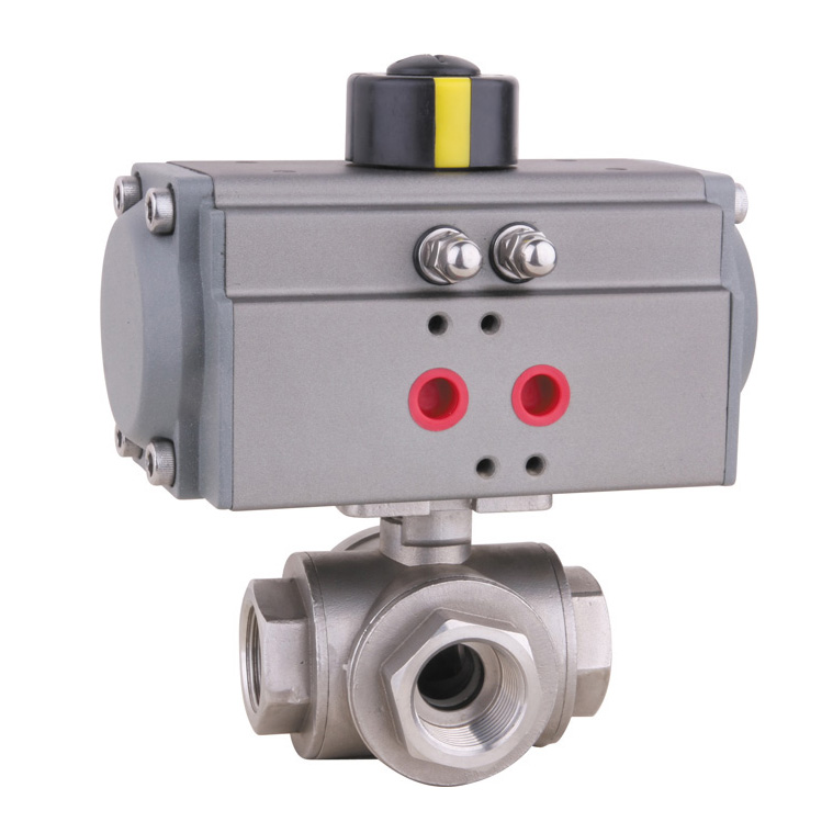 3-way Pneumatic Ball Valve