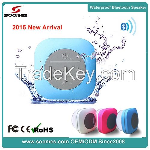 2015 NEW Square shaped Waterproof speaker.wireless Sucker Bluetooth Speaker 