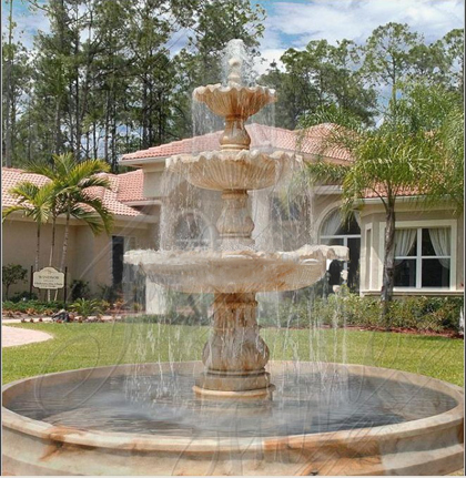 garden stone fountain