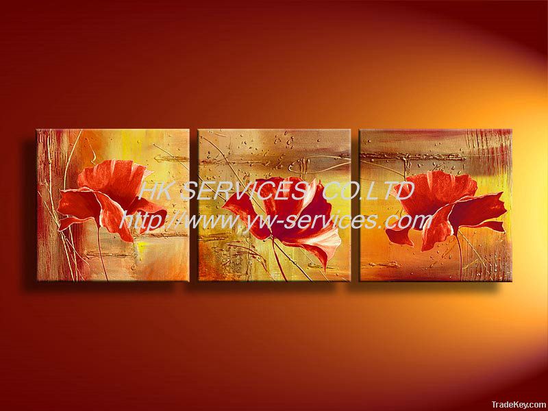 elegant flower painting for house decor on canvas , gift