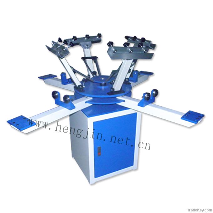 4 color 4 station t shirt screen printing machine