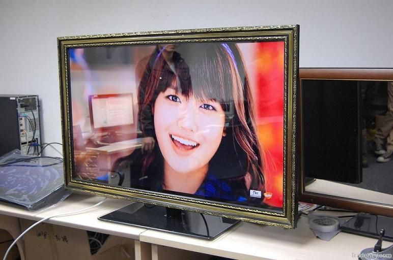 New Wood Frame hd led magic glass tv