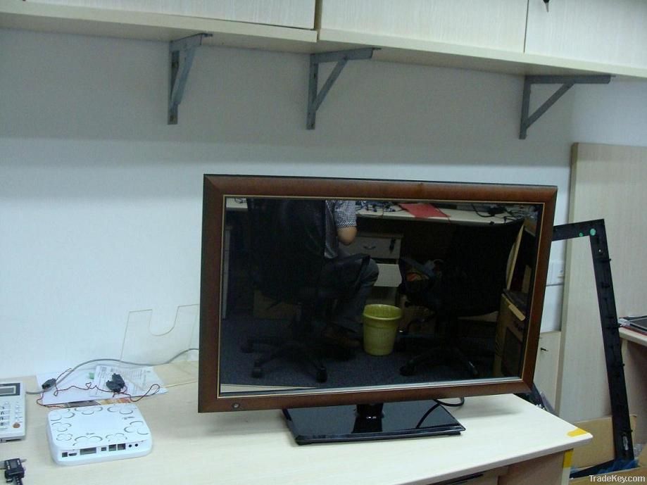 New Wood Frame hd led magic glass tv