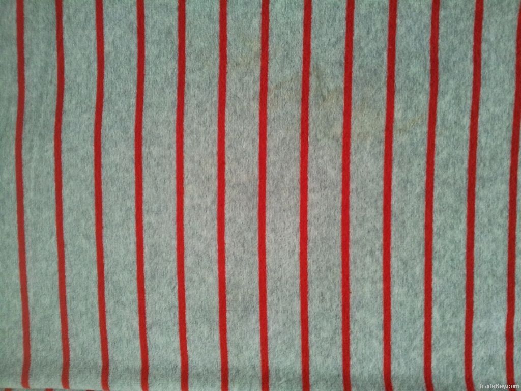 80/20% CVC Stripe Melange Grey Velour Fabric/Velvet Knitted Fabric