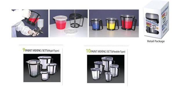 Paint mixing sets