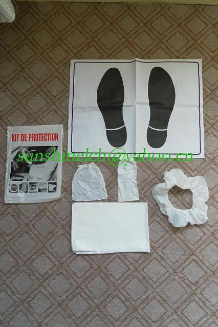 disposable plastic protective car clean kits five