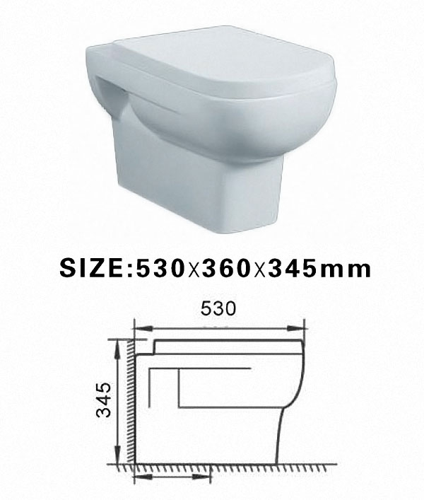 Wall-hung toilet K-009