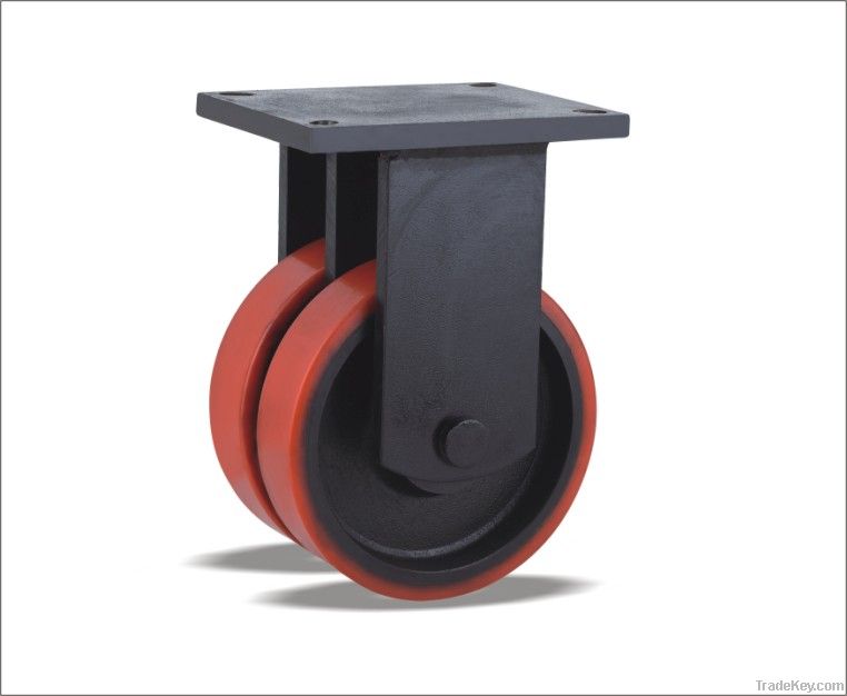 Fixed Caster (Polyurethane Double wheel)