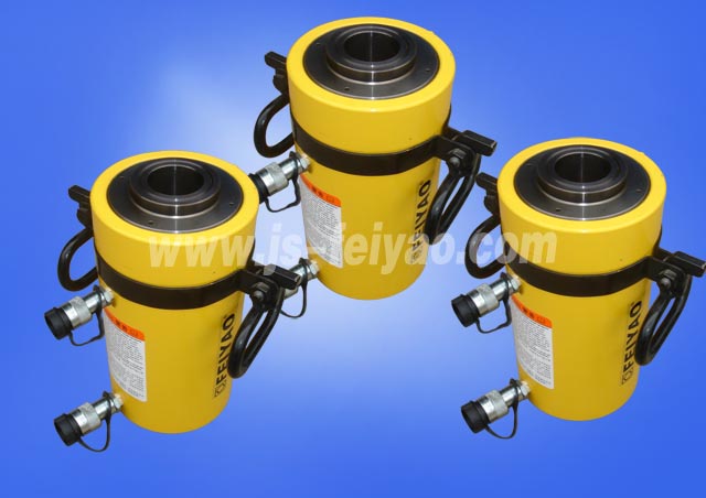 Double acting hollow plunger hydraulic jack