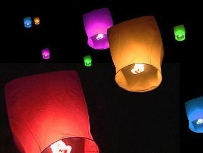 sky lantern, kongming lantern, flying lantern