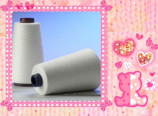 30s raw white 100% polyester spun virgin yarn