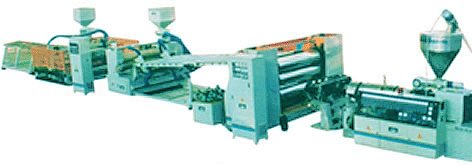 Wood plastic composition line