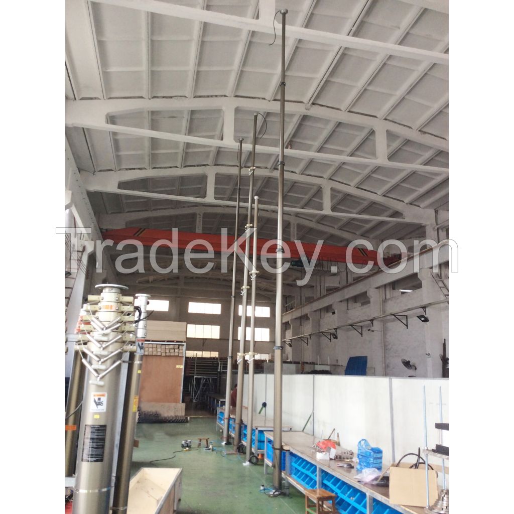 CCTV pneumatic telescopic masts, surveillance mast, pneumatic mast