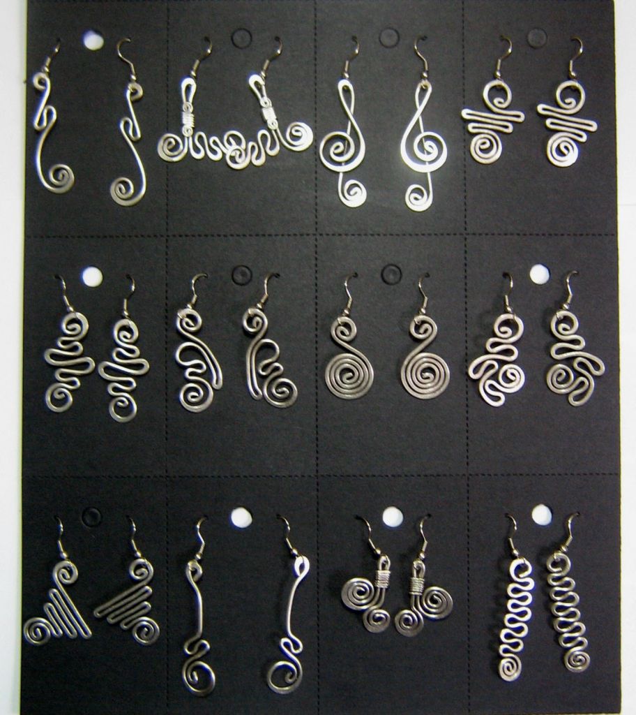 Hand Made Copper Wire Earrings-silver Plated